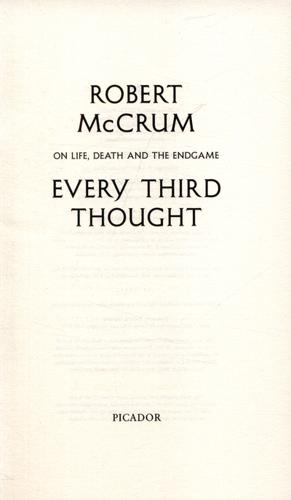 Every Third Thought On Life, Death and the Endgame