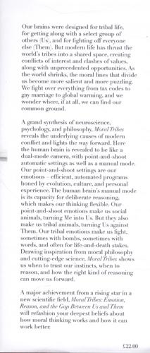 Moral Tribes Emotion, Reason and the Gap Between Us and Them